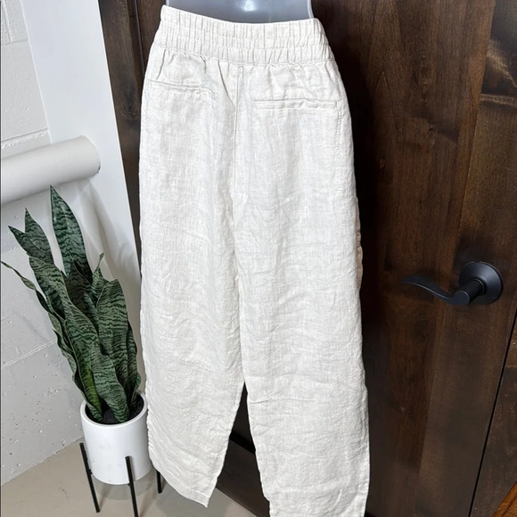 Athleta Voyager 100% Linen Pants high waist Size 10 - Picture 5 of 13
